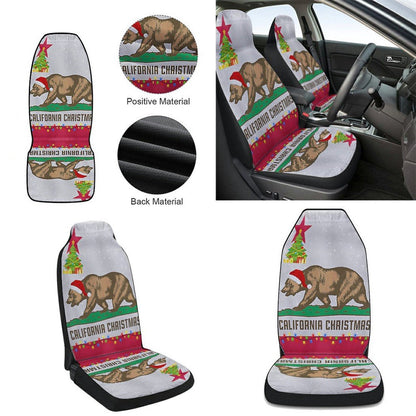 California Christmas Santa Bear Merry Christmas Cars Seat Cover, Christmas Car Seat Covers, Car Decor Gift