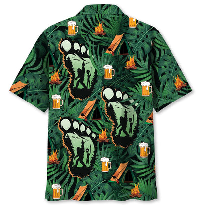 Camping Bigfoot Alien Fire And Beer Hawaiian Shirt, Funny Hawaiian Shirt, Cool Hawaiian Shirts, Best Hawaiian Shirts