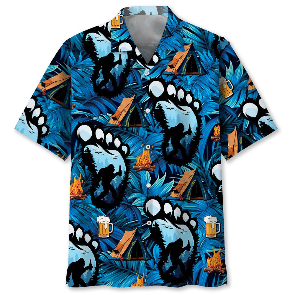 Camping Bigfoot Beer Hawaiian Shirt, Funny Hawaiian Shirt, Cool Hawaiian Shirts, Best Hawaiian Shirts
