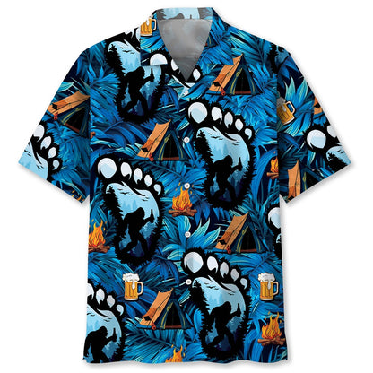 Camping Bigfoot Beer Hawaiian Shirt, Funny Hawaiian Shirt, Cool Hawaiian Shirts, Best Hawaiian Shirts