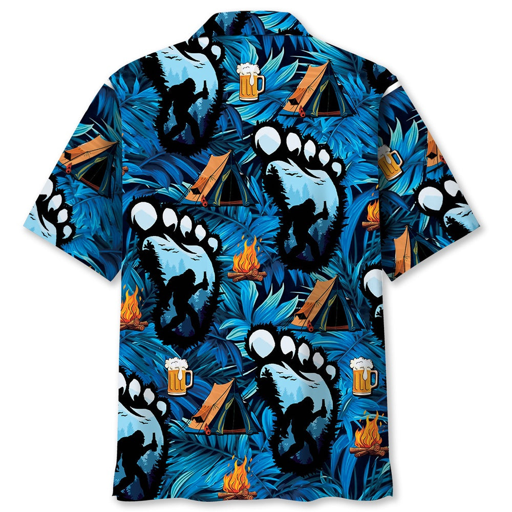 Camping Bigfoot Beer Hawaiian Shirt, Funny Hawaiian Shirt, Cool Hawaiian Shirts, Best Hawaiian Shirts