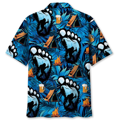 Camping Bigfoot Beer Hawaiian Shirt, Funny Hawaiian Shirt, Cool Hawaiian Shirts, Best Hawaiian Shirts