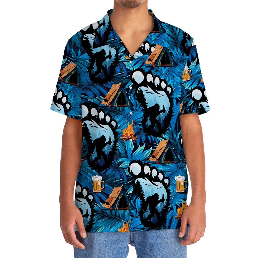 Camping Bigfoot Beer Hawaiian Shirt, Funny Hawaiian Shirt, Cool Hawaiian Shirts, Best Hawaiian Shirts