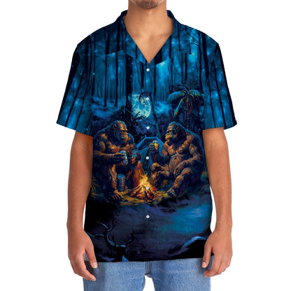 Camping Bigfoot Crazy Friend Hawaiian Shirt, Funny Hawaiian Shirt, Cool Hawaiian Shirts, Best Hawaiian Shirts