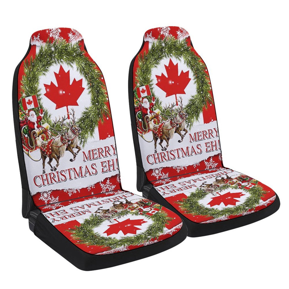 Canada Merry Christmas Eh Canadian Cars Seat Cover, Christmas Car Seat Covers, Car Decor Gift
