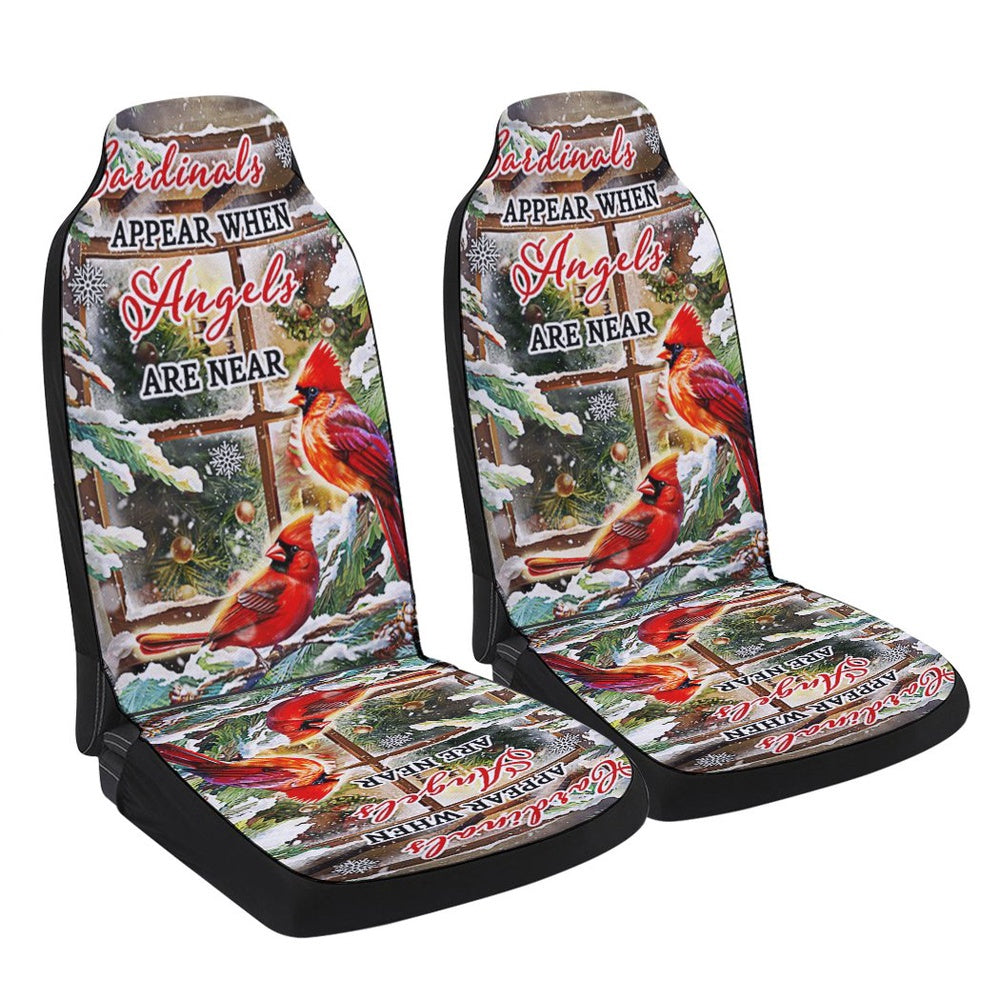 Cardinal Christmas Cardinals Appear When Angels Are Near Cars Seat Cover, Christmas Car Seat Covers, Car Decor Gift