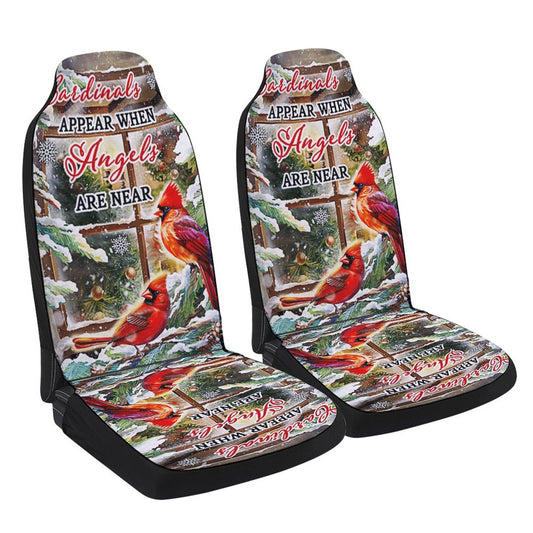 Cardinal Christmas Cardinals Appear When Angels Are Near Cars Seat Cover, Christmas Car Seat Covers, Car Decor Gift