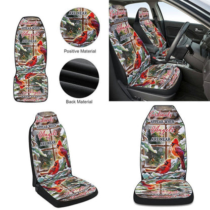 Cardinal Christmas Cardinals Appear When Angels Are Near Cars Seat Cover, Christmas Car Seat Covers, Car Decor Gift