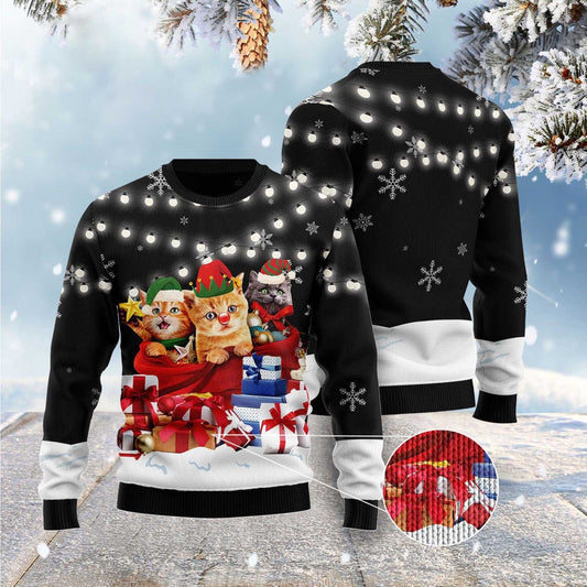 Cat Xmas Sweater, Cat Gifts Noel Ugly Christmas Sweater, Sweater Xmas