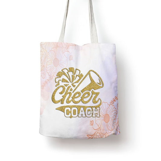 Cheer Coach Biggest Fan Cheerleader Mothers Day Tote Bag, Women Tote Bag, Canvas Tote Bag, Printed Tote Bag