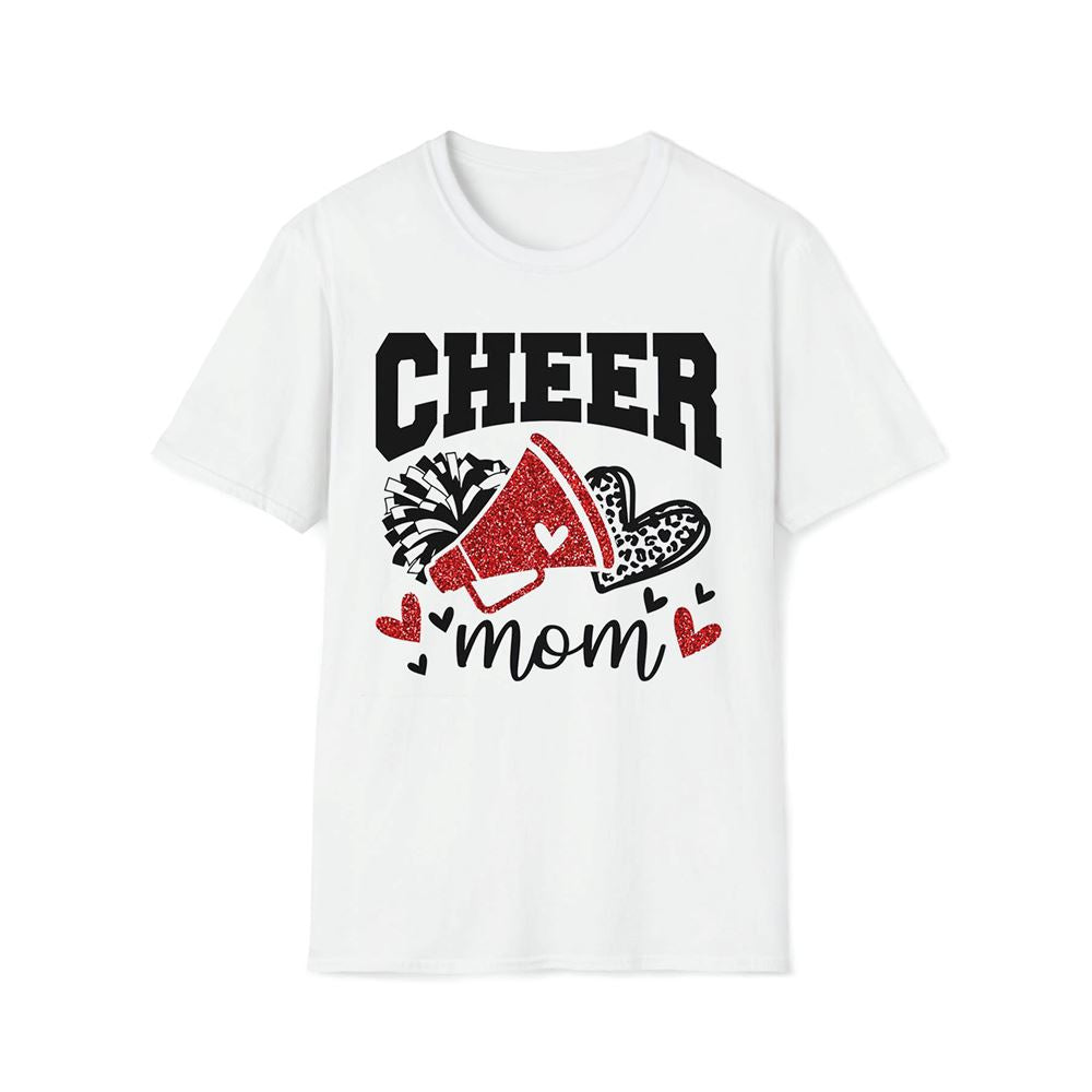 Cheer Mom Red Megaphone Premium T Shirt, Mother's Day Premium T Shirt, Mom Shirt