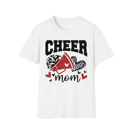 Cheer Mom Red Megaphone Premium T Shirt, Mother's Day Premium T Shirt, Mom Shirt