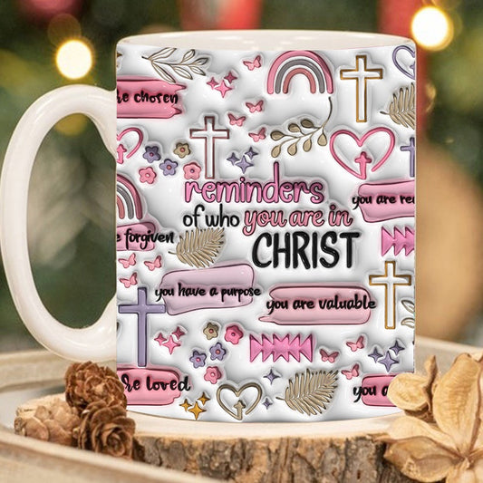 Christian 3D Mug, 3D Christian Affirmations Inflated Mug, Bible Verse Inflated Mug, 3D Jesus Mug, Religious 3D Mug