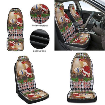 Christian Christmas Santa Claus Every Knee Shall Bow Cars Seat Cover, Christmas Car Seat Covers, Car Decor Gift