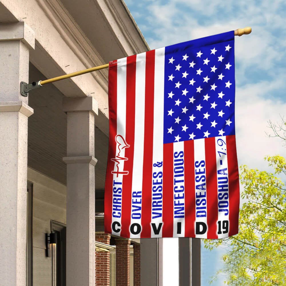 Christian Garden Flags, America Strong Jesus Christ Joshua 19 Flag, Christian House Flags, Christian Cross Flag, Faith Flag