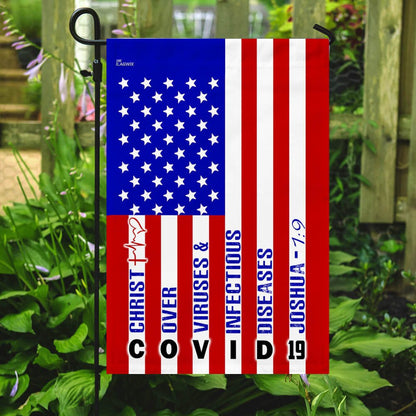 Christian Garden Flags, America Strong Jesus Christ Joshua 19 Flag, Christian House Flags, Christian Cross Flag, Faith Flag