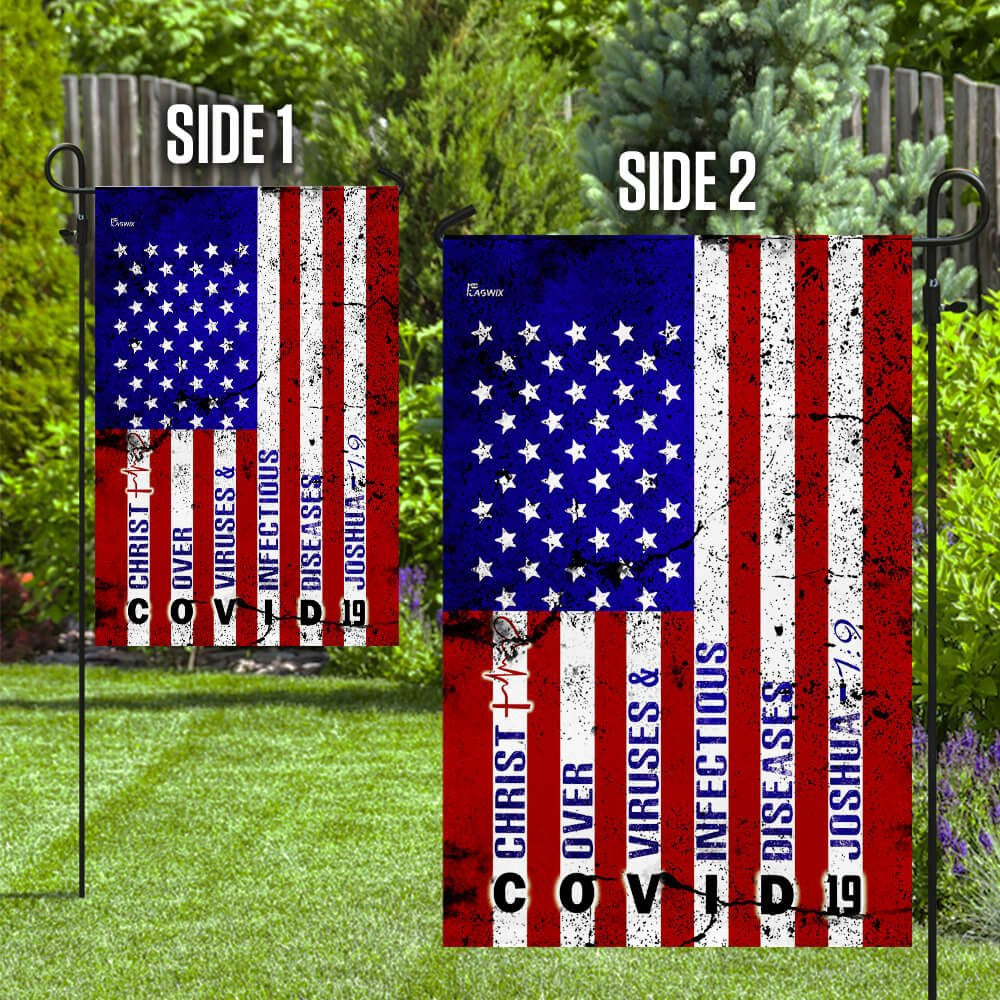 Christian Garden Flags, America Strong Jesus Christ Joshua 19 Flag, Christian House Flags, Christian Cross Flag, Faith Flag