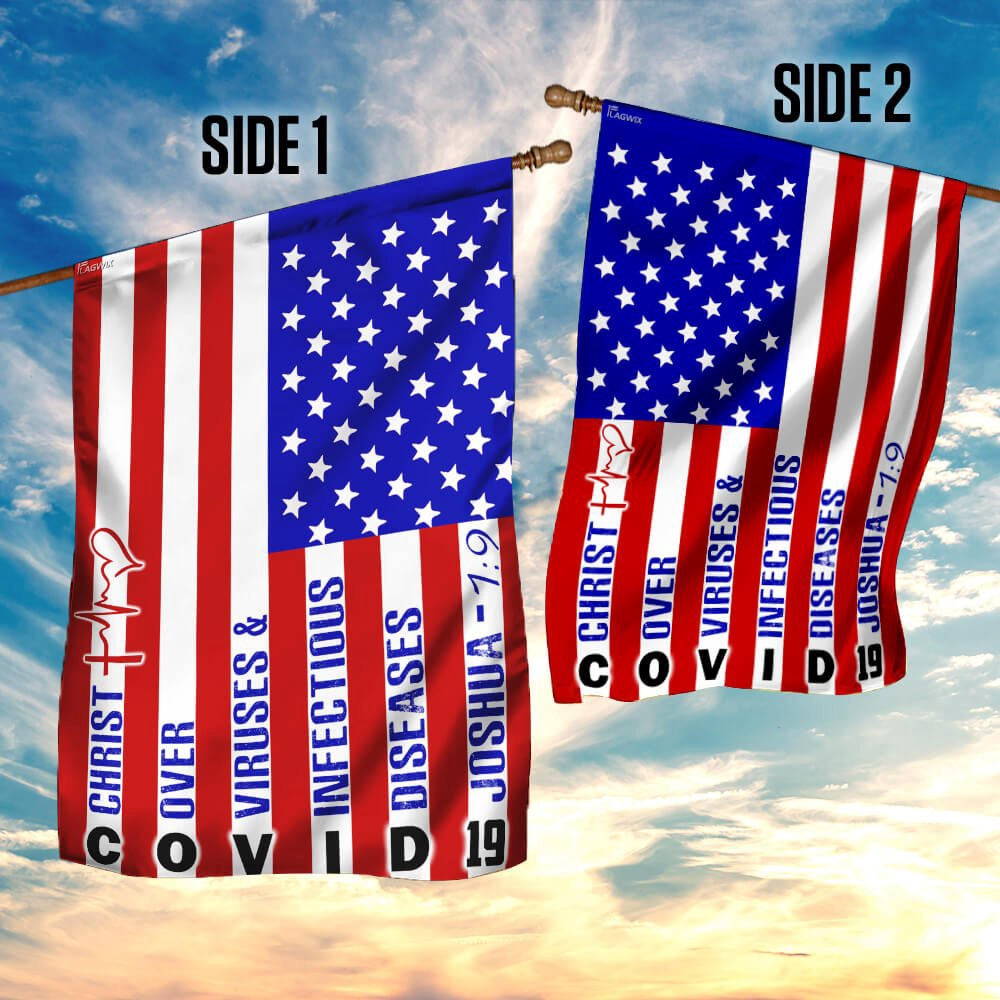 Christian Garden Flags, America Strong Jesus Christ Joshua 19 Flag, Christian House Flags, Christian Cross Flag, Faith Flag