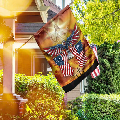 Christian Garden Flags, America Strong One Nation Under God Flag, Christian House Flags, Christian Cross Flag, Faith Flag