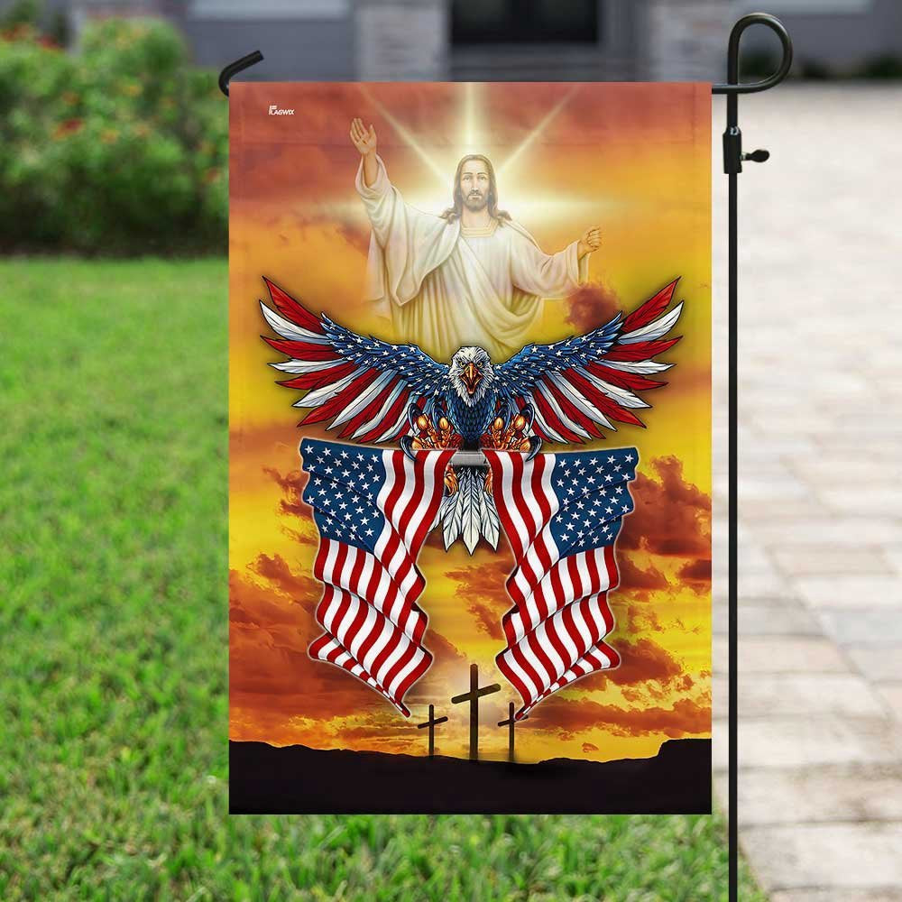 Christian Garden Flags, America Strong One Nation Under God Flag, Christian House Flags, Christian Cross Flag, Faith Flag
