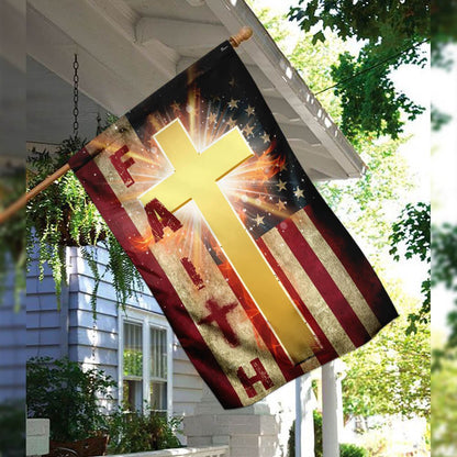 Christian Garden Flags, American Faith Cross Flag, Christian House Flags, Christian Cross Flag, Faith Flag
