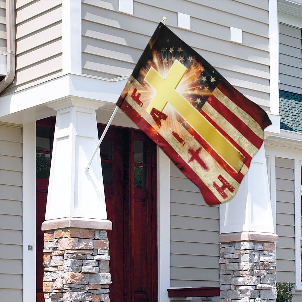 Christian Garden Flags, American Faith Cross Flag, Christian House Flags, Christian Cross Flag, Faith Flag