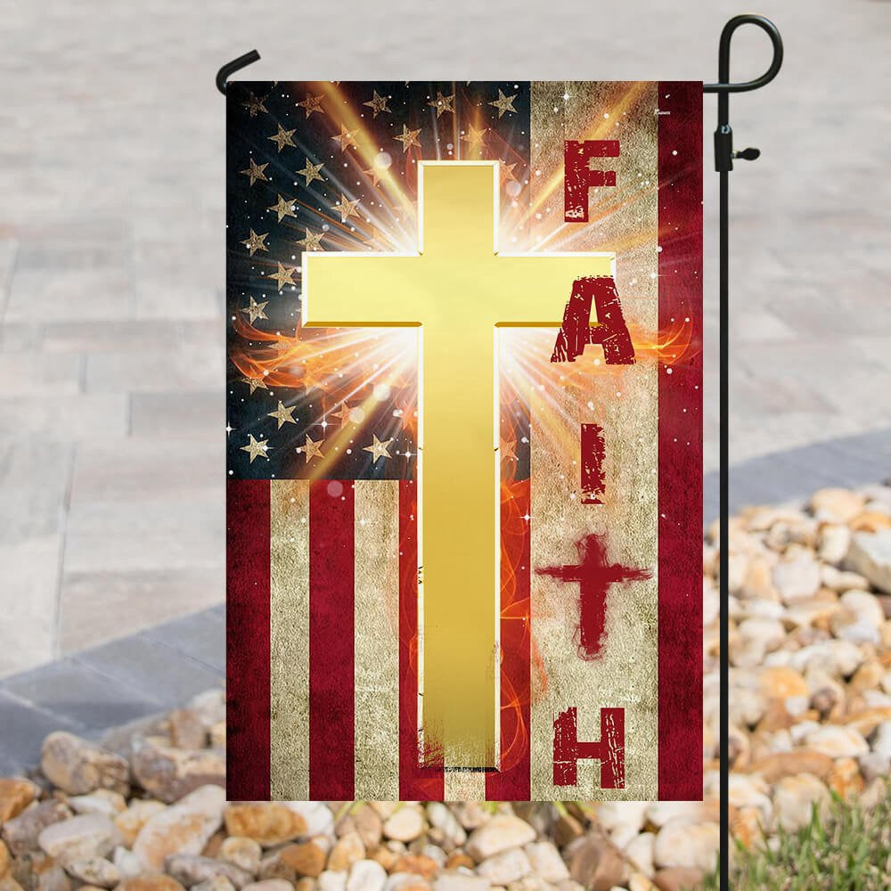 Christian Garden Flags, American Faith Cross Flag, Christian House Flags, Christian Cross Flag, Faith Flag
