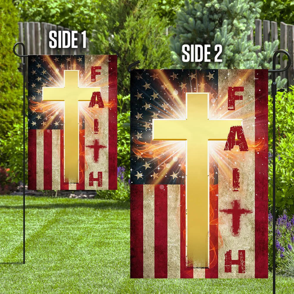Christian Garden Flags, American Faith Cross Flag, Christian House Flags, Christian Cross Flag, Faith Flag