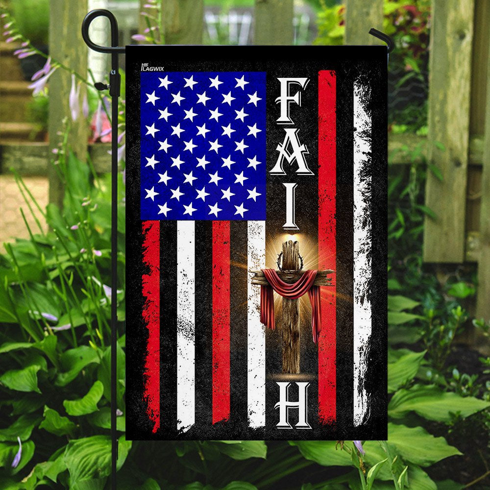 Christian Garden Flags, American Faith Flag, Christian House Flags, Christian Cross Flag, Faith Flag