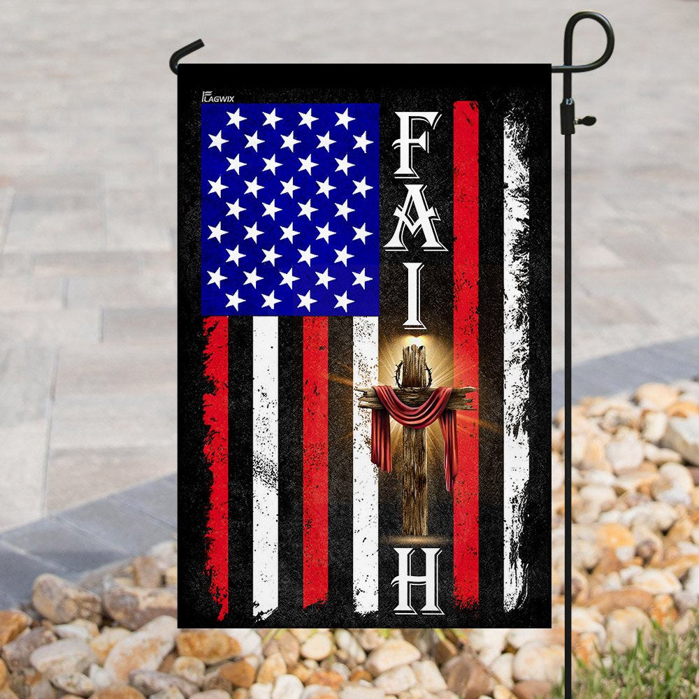 Christian Garden Flags, American Faith Flag, Christian House Flags, Christian Cross Flag, Faith Flag