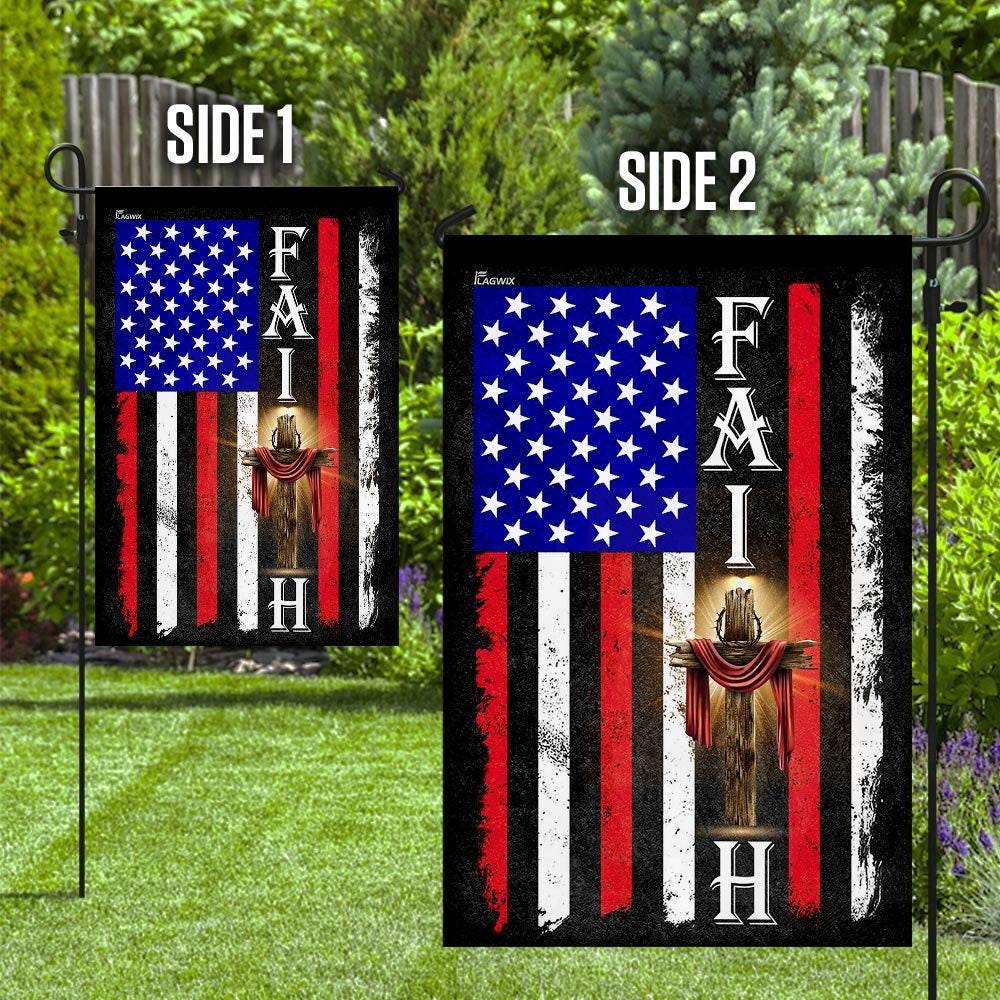 Christian Garden Flags, American Faith Flag, Christian House Flags, Christian Cross Flag, Faith Flag