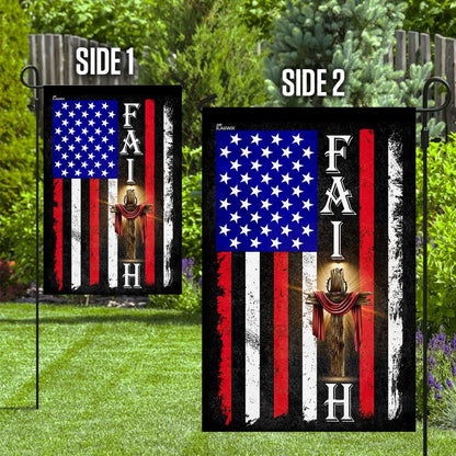 Christian Garden Flags, American Faith Flag, Christian House Flags, Christian Cross Flag, Faith Flag