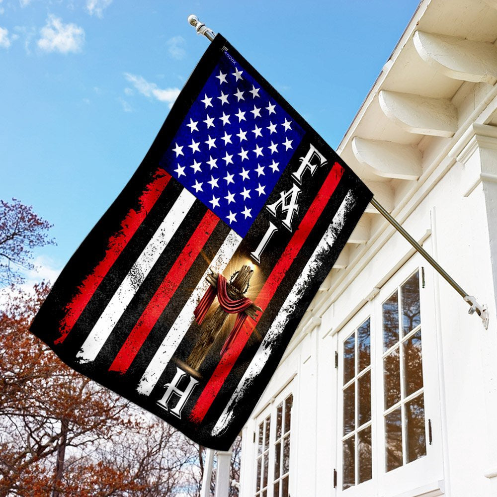 Christian Garden Flags, American Faith Flag, Christian House Flags, Christian Cross Flag, Faith Flag