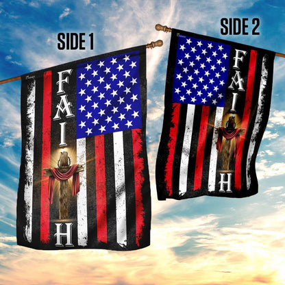 Christian Garden Flags, American Faith Flag, Christian House Flags, Christian Cross Flag, Faith Flag