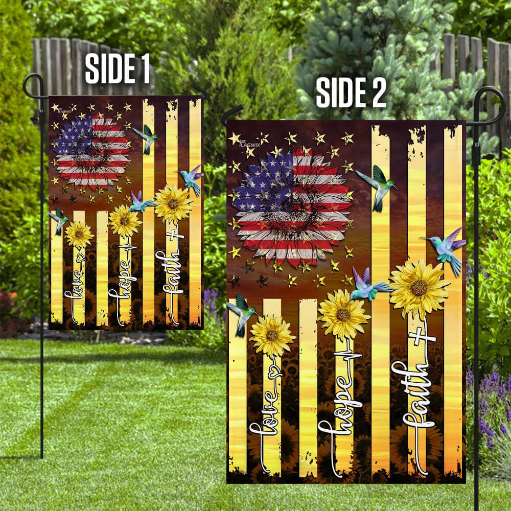 Christian Garden Flags, American Faith Hope Love Flag, Christian House Flags, Christian Cross Flag, Faith Flag