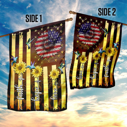 Christian Garden Flags, American Faith Hope Love Flag, Christian House Flags, Christian Cross Flag, Faith Flag