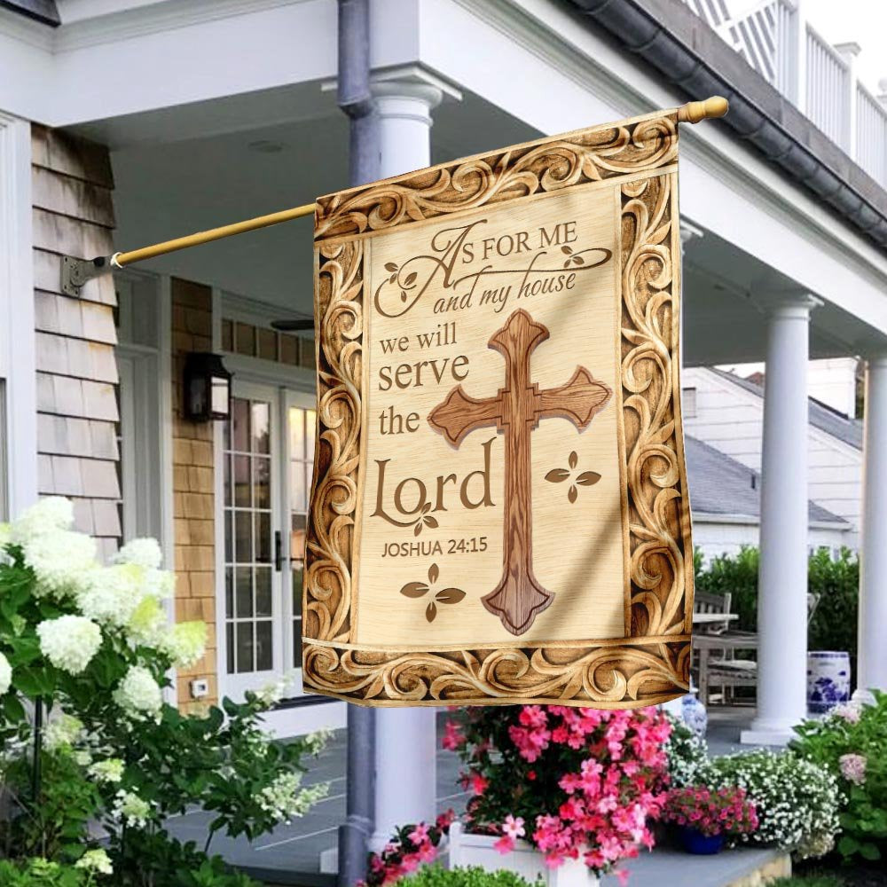 Christian Garden Flags, As For Me And My House, We Will Serve The Lord Flag, Christian House Flags, Christian Cross Flag, Faith Flag