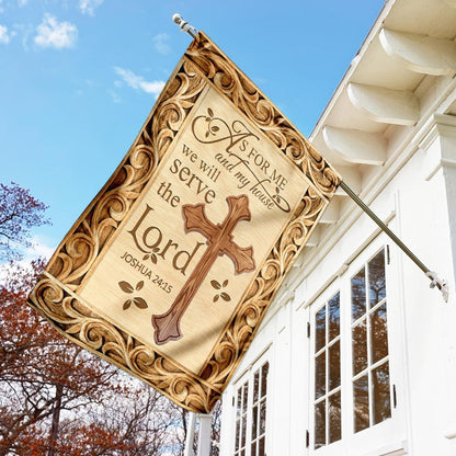 Christian Garden Flags, As For Me And My House, We Will Serve The Lord Flag, Christian House Flags, Christian Cross Flag, Faith Flag