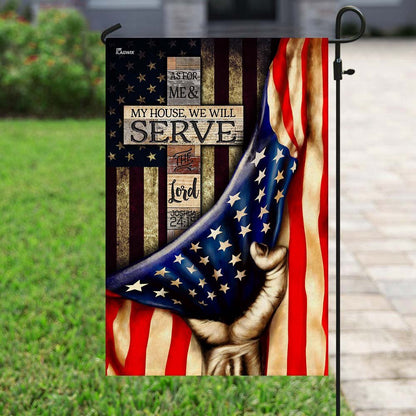 Christian Garden Flags, As For Me &amp My House, We Will Serve The Lord Flag, Christian House Flags, Christian Cross Flag, Faith Flag
