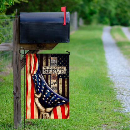 Christian Garden Flags, As For Me &amp My House, We Will Serve The Lord Flag, Christian House Flags, Christian Cross Flag, Faith Flag