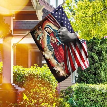 Christian Garden Flags, Blessed Virgin Mary Flag, Christian House Flags, Christian Cross Flag, Faith Flag