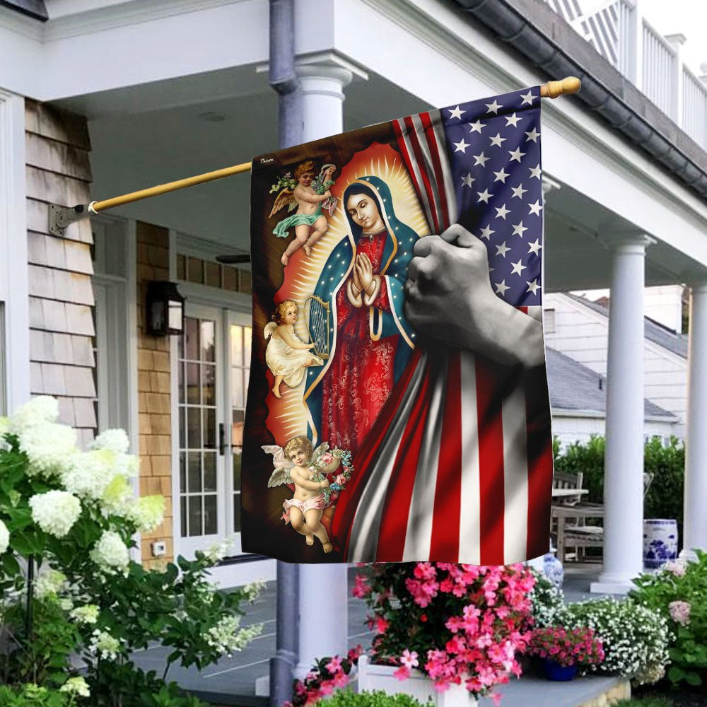 Christian Garden Flags, Blessed Virgin Mary Flag, Christian House Flags, Christian Cross Flag, Faith Flag