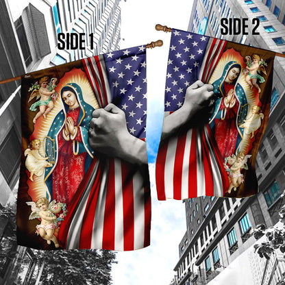 Christian Garden Flags, Blessed Virgin Mary Flag, Christian House Flags, Christian Cross Flag, Faith Flag