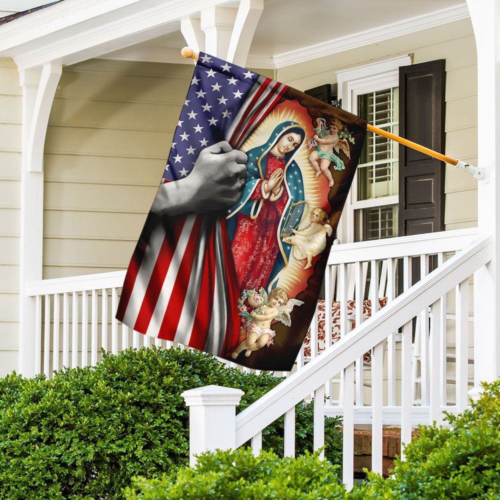 Christian Garden Flags, Blessed Virgin Mary Flag, Christian House Flags, Christian Cross Flag, Faith Flag