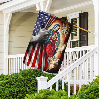 Christian Garden Flags, Blessed Virgin Mary Flag, Christian House Flags, Christian Cross Flag, Faith Flag