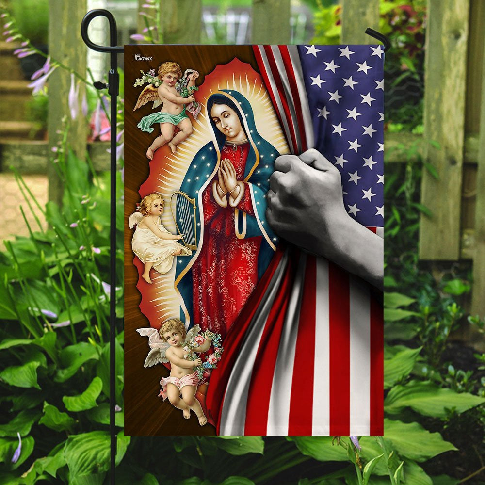 Christian Garden Flags, Blessed Virgin Mary Flag, Christian House Flags, Christian Cross Flag, Faith Flag