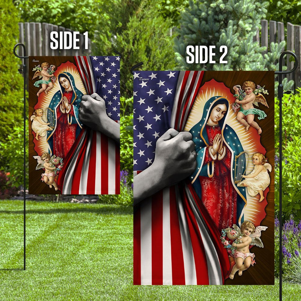 Christian Garden Flags, Blessed Virgin Mary Flag, Christian House Flags, Christian Cross Flag, Faith Flag
