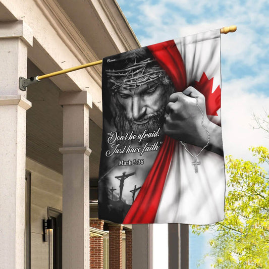 Christian Garden Flags, Christian Jesus Just Have Faith Canadian Flag, Christian House Flags, Christian Cross Flag, Faith Flag