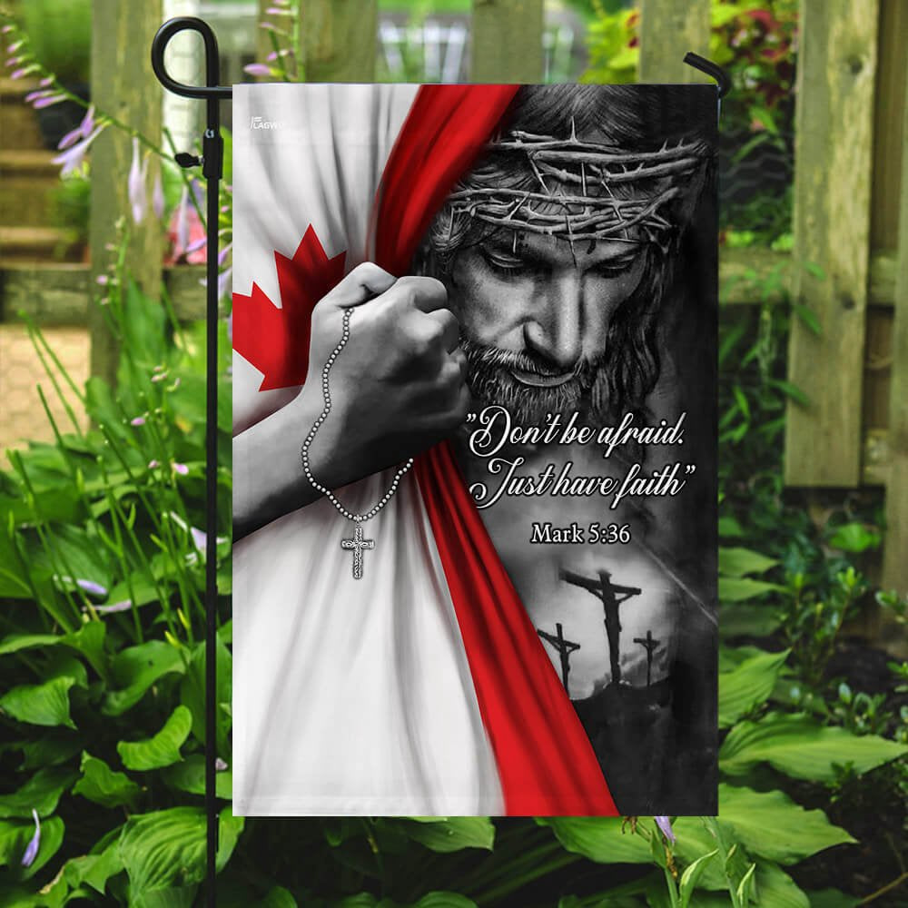 Christian Garden Flags, Christian Jesus Just Have Faith Canadian Flag, Christian House Flags, Christian Cross Flag, Faith Flag
