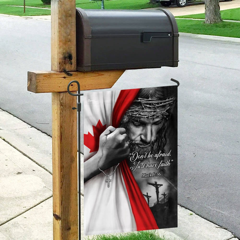Christian Garden Flags, Christian Jesus Just Have Faith Canadian Flag, Christian House Flags, Christian Cross Flag, Faith Flag
